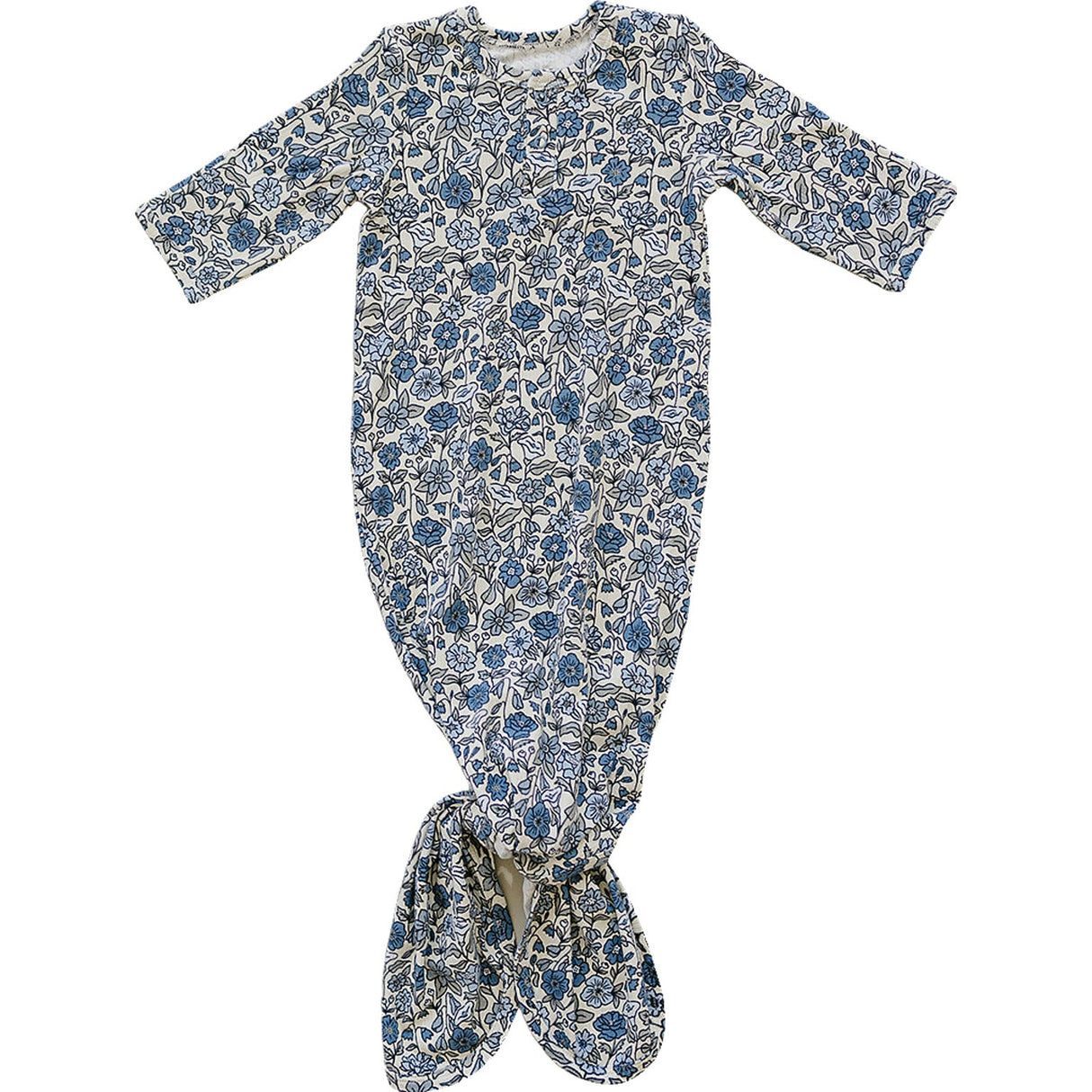 Bluebell Pointelle Bamboo Knot Gown - HoneyBug 