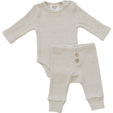 Heather Grey Bodysuit Waffle Set - HoneyBug 