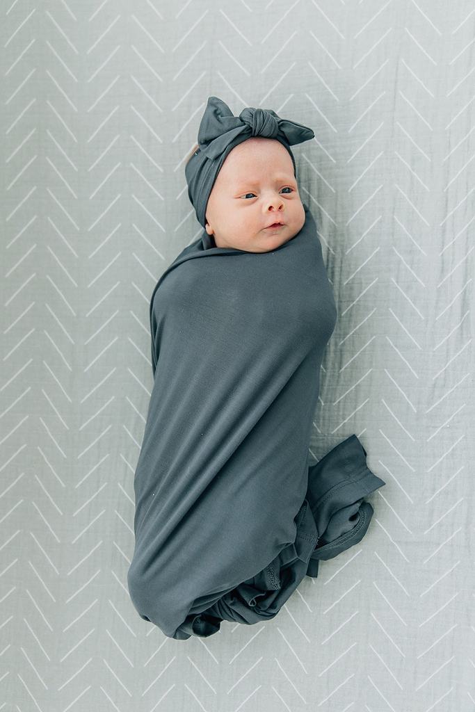 Charcoal Bamboo Head Wrap - HoneyBug 