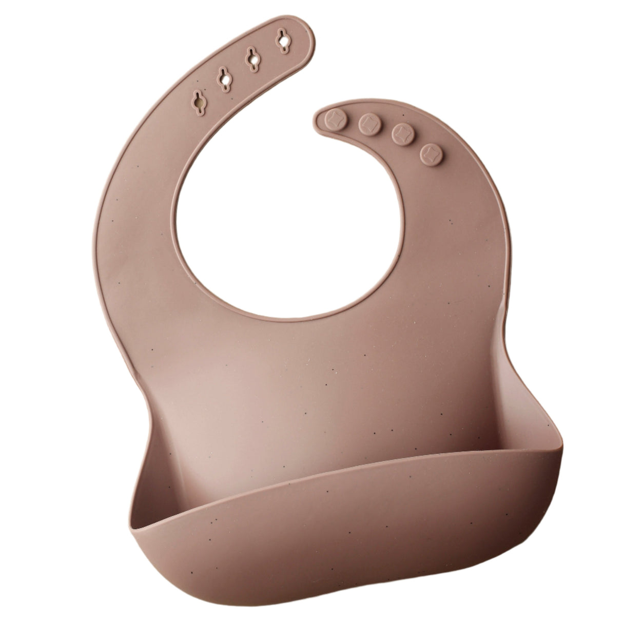 Silicone Baby Bib - Speckle Dusty Mauve - HoneyBug 