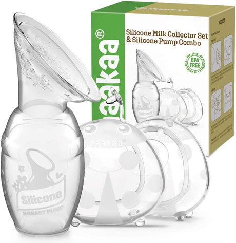 Haakaa Silicone Pump & Milk Collector Set Combo - HoneyBug 