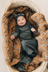 Charcoal Bamboo Knot Gown - HoneyBug 