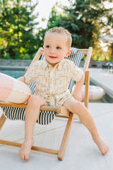 Surfboard Linen Cotton Shorts - HoneyBug 