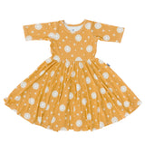 MID SLEEVE TWIRL- Sunshine Ribbed - HoneyBug 