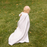 Cotton Muslin Baby Quilt - Tan Gingham - HoneyBug 
