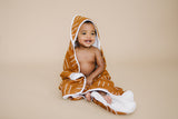 Mustard Mudcloth Muslin Hooded Towel - HoneyBug 