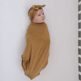 Mustard Bamboo Hat OR Head Wrap Set - HoneyBug 