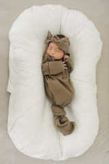 Cocoa Organic Cotton Ribbed Head Wrap - HoneyBug 