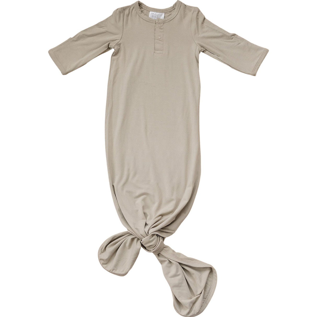 Oatmeal Bamboo Knot Gown - HoneyBug 