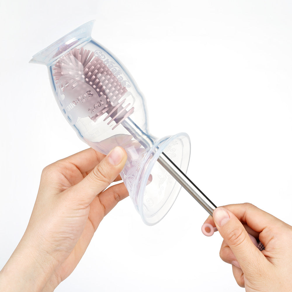 Haakaa Double-Ended Silicone Brush 1 PK - HoneyBug 