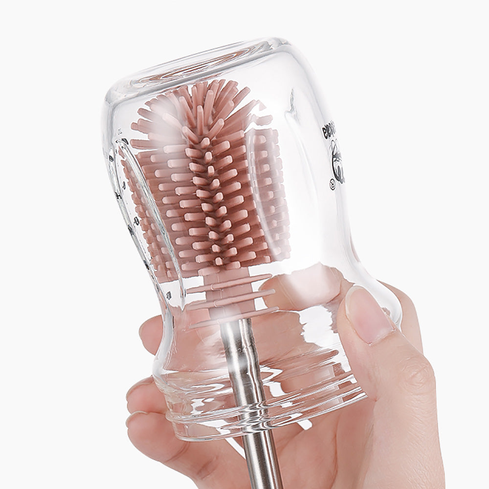 Haakaa Double-Ended Silicone Brush 1 PK - HoneyBug 