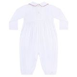 Christmas Wreath Smocked Romper - HoneyBug 