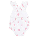 Pink Stars Print Ruffle Bubble