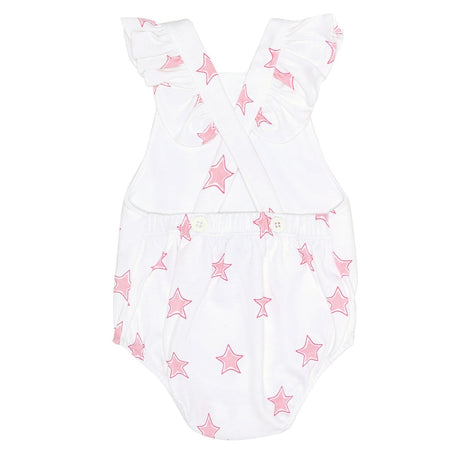Pink Stars Print Ruffle Bubble