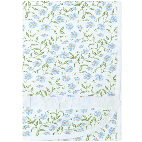 Blue Vines Print Blanket - HoneyBug 