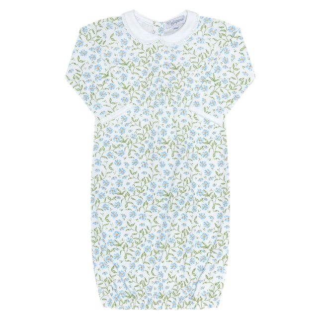 Blue Vines Print Gown - HoneyBug 