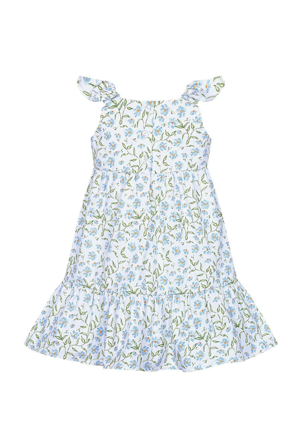Blue Vines Woven Summer Dress - HoneyBug 