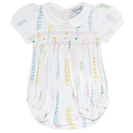 Spirals Print Smocked Bubble - HoneyBug 