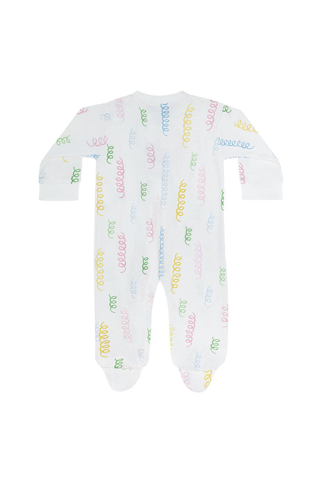 Spirals Print Zipper Footie - HoneyBug 
