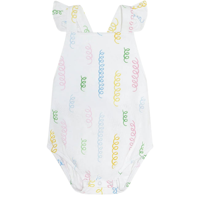 Spirals Print Ruffle Bubble - HoneyBug 