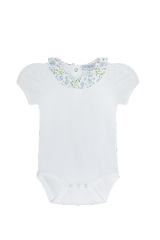 Blue Vines Print Onesie Set - HoneyBug 