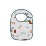 Cotton Muslin Classic Bib 3 Pack - Farmyard - HoneyBug 