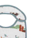 Cotton Muslin Classic Bib 3 Pack - Farmyard - HoneyBug 