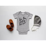 Hi I'm New Here Organic Baby Bodysuit - HoneyBug 