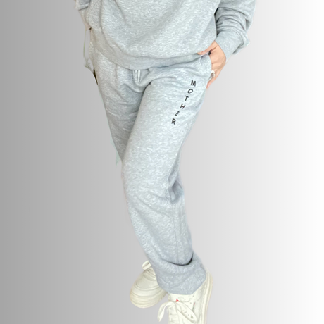 Mother Printed Sweatpants - Heather Gray - HoneyBug 
