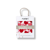 Organic Changing Pad Cover - Red & Pink Hearts