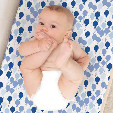 Organic Changing Pad Cover - Blue Balloons