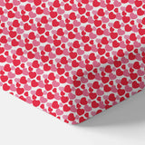 Organic Crib Sheet - Red & Pink Hearts
