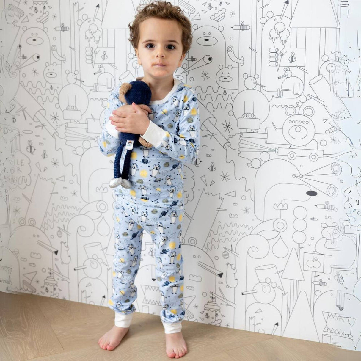 Organic Kids Pajamas - Space Bears
