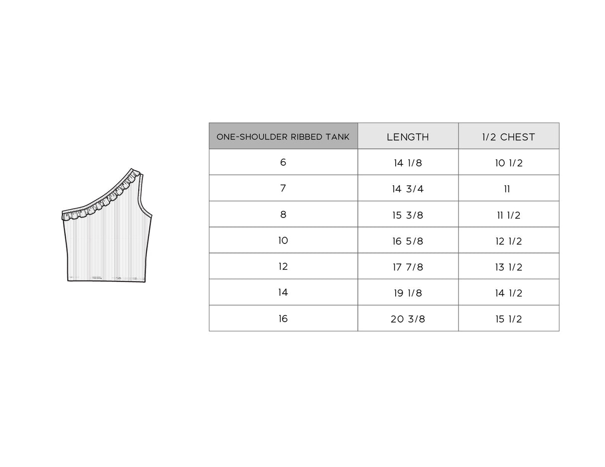 One-Shoulder Ribbed Tank