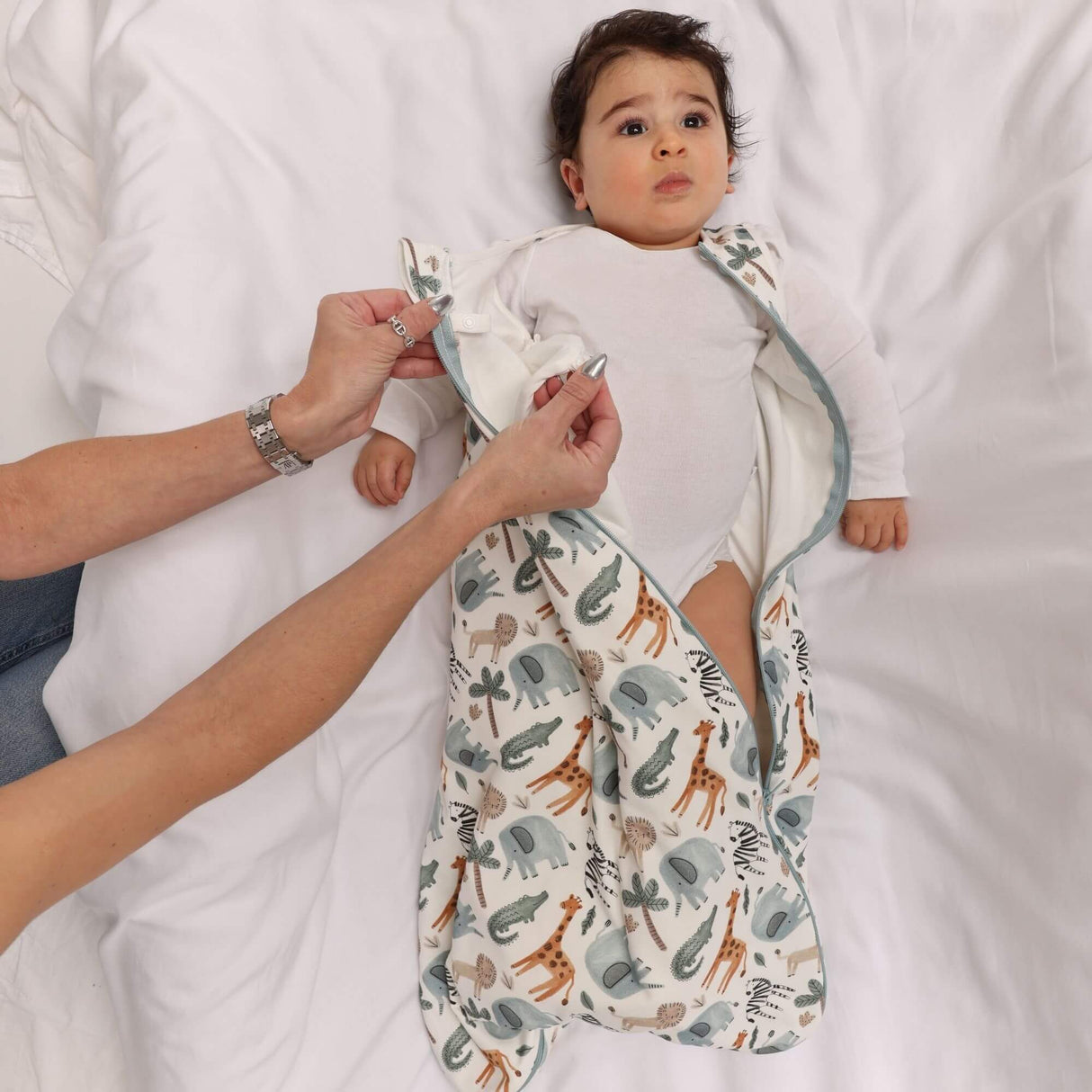 One & Done Sleep Sack - Safari Animals