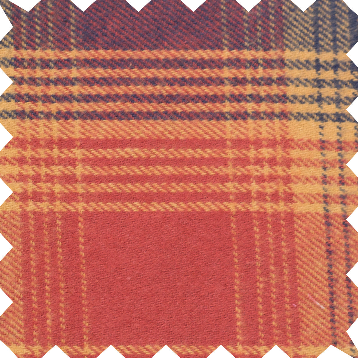 Girls' Long Sleeve Plaid Flannel Dress | Orange Check - HoneyBug 
