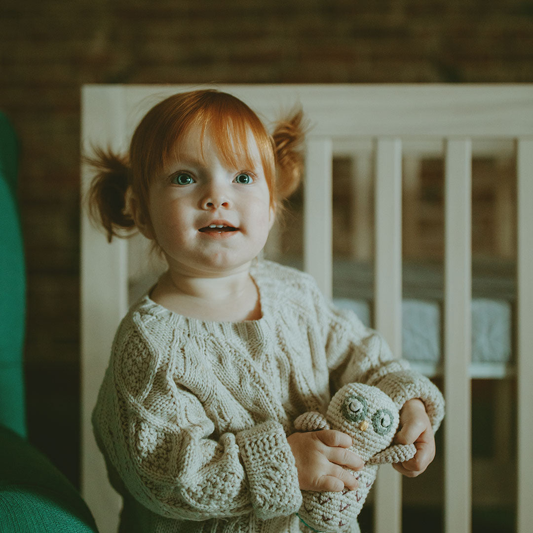 Organic Owl Rattle - HoneyBug 