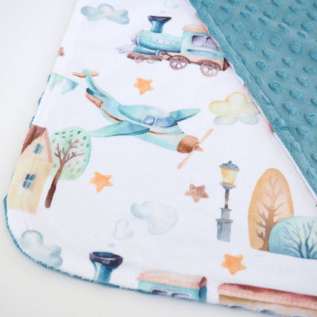 Mini Minky - Airplane & Train - HoneyBug 