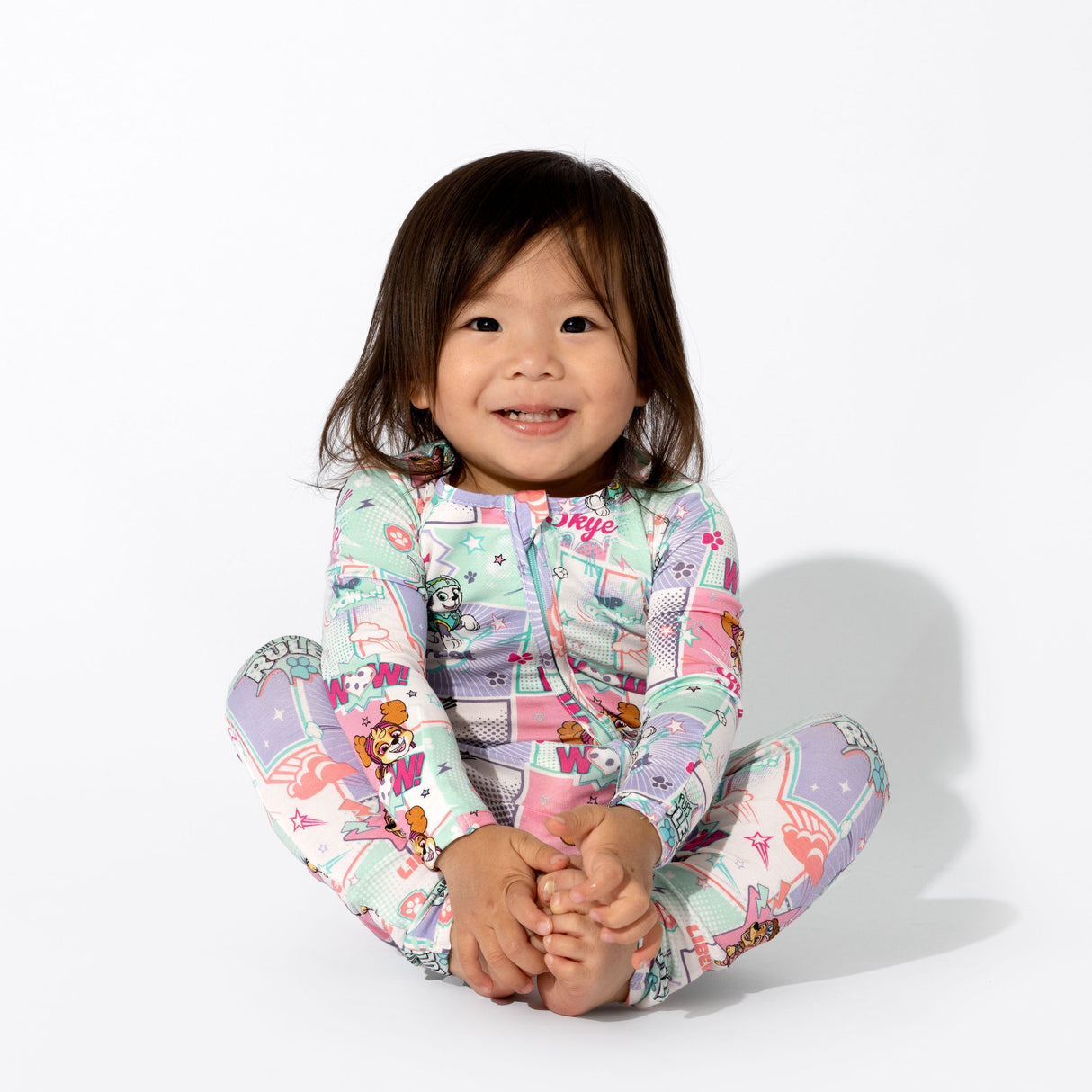 PAW Patrol: Comic Girl Pups Bamboo Convertible Footie - HoneyBug 