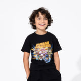 PAW Patrol: The Mighty Movie Obsidian Black Bamboo Terry Kids Oversized T-Shirt - HoneyBug 