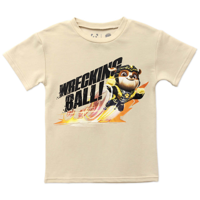 PAW Patrol: The Mighty Movie Oat Bamboo Terry Kids Oversized T-Shirt - HoneyBug 