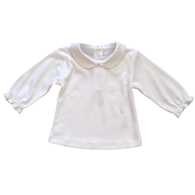White Peter Pan Top - HoneyBug 