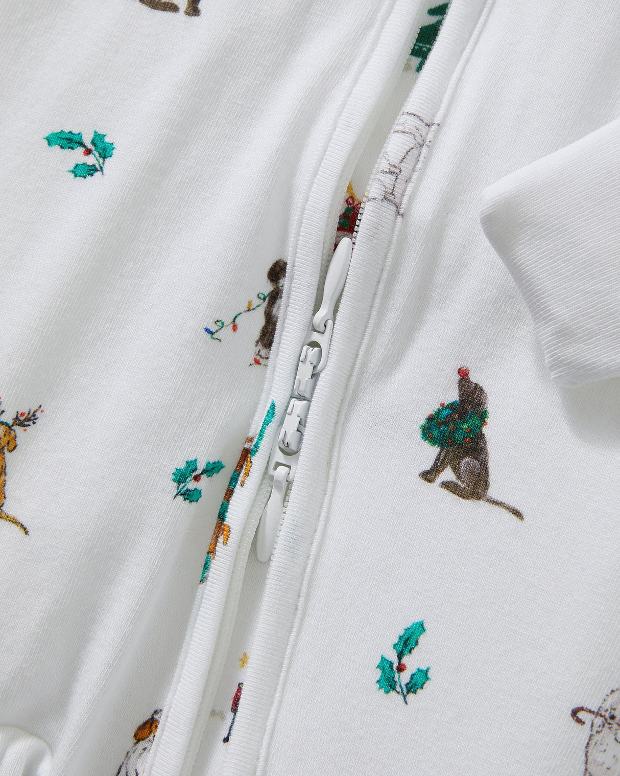 Baby's Pima Peekaboo Romper in Jingle Paws - HoneyBug 