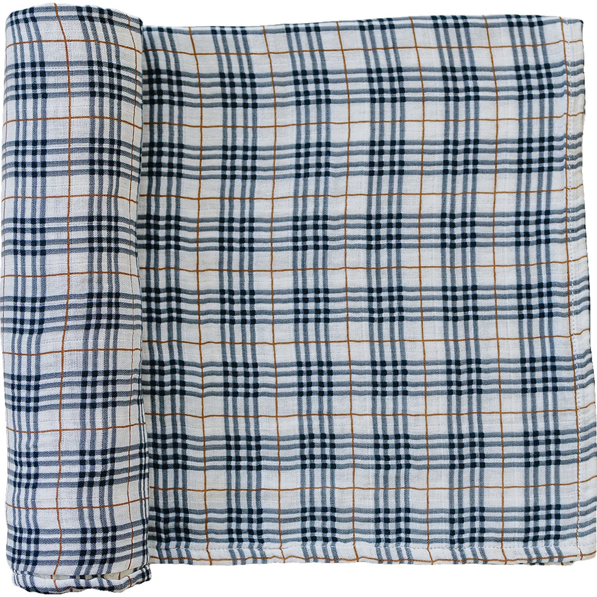 Vintage Plaid Muslin Swaddle Blanket - HoneyBug 
