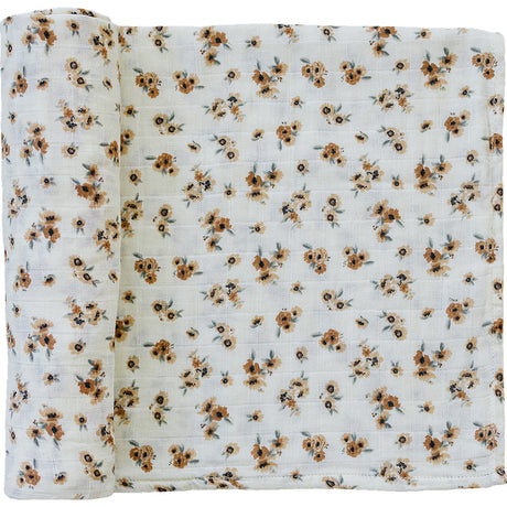 Autumn Bloom Muslin Swaddle Blanket - HoneyBug 
