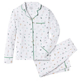 Women's Pima Pajama Set in Jingle Paws - HoneyBug 
