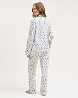 Women's Pima Pajama Set in Merry Meow - HoneyBug 