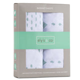 Bassinet Sheet Set - Sage Diamond - HoneyBug 