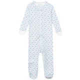 Parker Girls' Pima Cotton Zipper Pajama - Tennis Match Pink - HoneyBug 