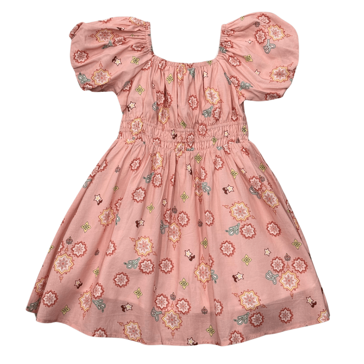 Peasant Bubble Sleeve Dress